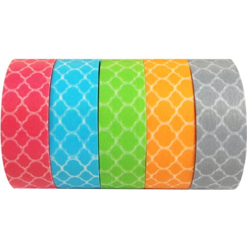 Wrapables Premium Value Pack Japanese Washi Masking Tape Collection, Set of 5