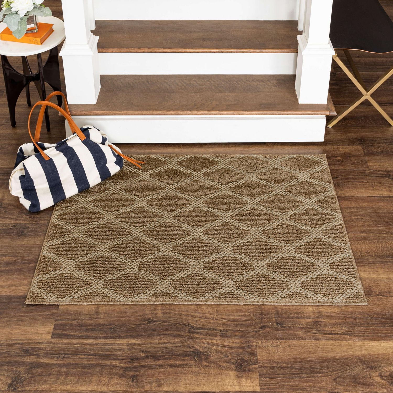 Mohawk Home Prism Praline/Tan Tufted Polyester Area Rug
