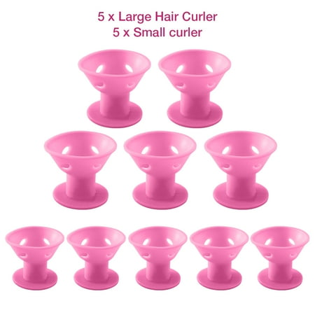 10pcs Magic Hair Curlers Mushroom Style No Heat Soft Resin Hair