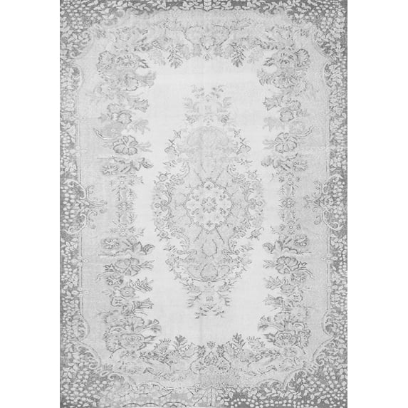 Ahgly Company Machine Washable Indoor Rectangle Persian Gray Traditional Area Rugs, 2' x 5'