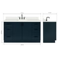 thumbnail image 3 of Ariel Kelly 61 Inch Single Rectangle Sink Bathroom Vanity With Pure White Quartz Countertop 1.5 Inch Edge In Midnight Blue, 3 of 12