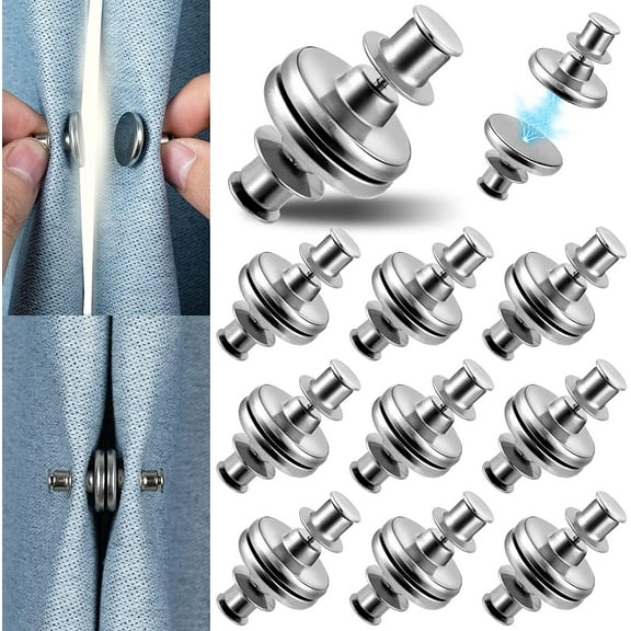 Curtain Magnets Closure - 10 Pairs, Prevent Light Leaks, Strong Magnets for Curtains