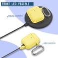 thumbnail image 2 of AirPods Case Cover , Soft Silicone Protective Cover with Keychain for Women Men Compatible with Apple AirPods 2nd 1st Generation Charging Case, Front LED Visible-Yellow, 2 of 5