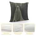 thumbnail image 4 of Chilfamy 2 Packs Pillow Covers Decorative Pillowcases  Halloween Ghost Design, Holiday Farmhouse Throw Pillow Case Square Cushion Cover for Home Couch Outdoor Car Decoration White, 4 of 5