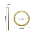 Efavormart 2 Pack | 6" Gold Acrylic Braided Barrette Style Curtain Tie Backs With Crystal ...