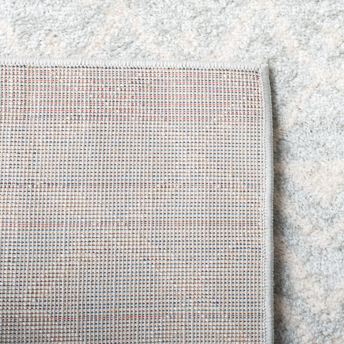 SAFAVIEH Tulum Glen Moroccan Geometric Area Rug, 5' x 5' Round, Light Grey/Ivory