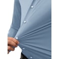 thumbnail image 3 of Youclos Men's Stretch Slim Fit Long Sleeve Shirt - Soft Long-Lasting Stretch Wear for Daily Commute and Business Casual, 3 of 6