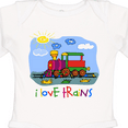 thumbnail image 4 of Inktastic I Love Trains Boys or Girls Long Sleeve Baby Bodysuit, 4 of 5
