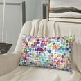thumbnail image 5 of Uemuo Colorful Watercolor Dots Print Throw Pillow Case – Cozy & Soft Cushion Cover, Hypoallergenic Pillow Case for Sleeping, Perfect for Women with Envelope Closure-14"x20", 5 of 6