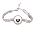 thumbnail image 1 of Part Beard Man Expression Tennis Chain Anklet Bracelet Diamond Jewelry, 1 of 3