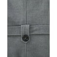 thumbnail image 3 of KVE Women's Classic Double Breasted Pea Coat Winter Mid-Long Slim Trench Coat with Belt Grey Large, 3 of 8