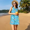 thumbnail image 5 of Japuie Different Color Fishing Bait Print Summer Dresses for Women,Women's Sleeveless Dress,Beach Tshirt Tank Sundresses,Women's Summer Tank Midi Dress with Pockets,Tank Loose Sundress-Small, 5 of 6