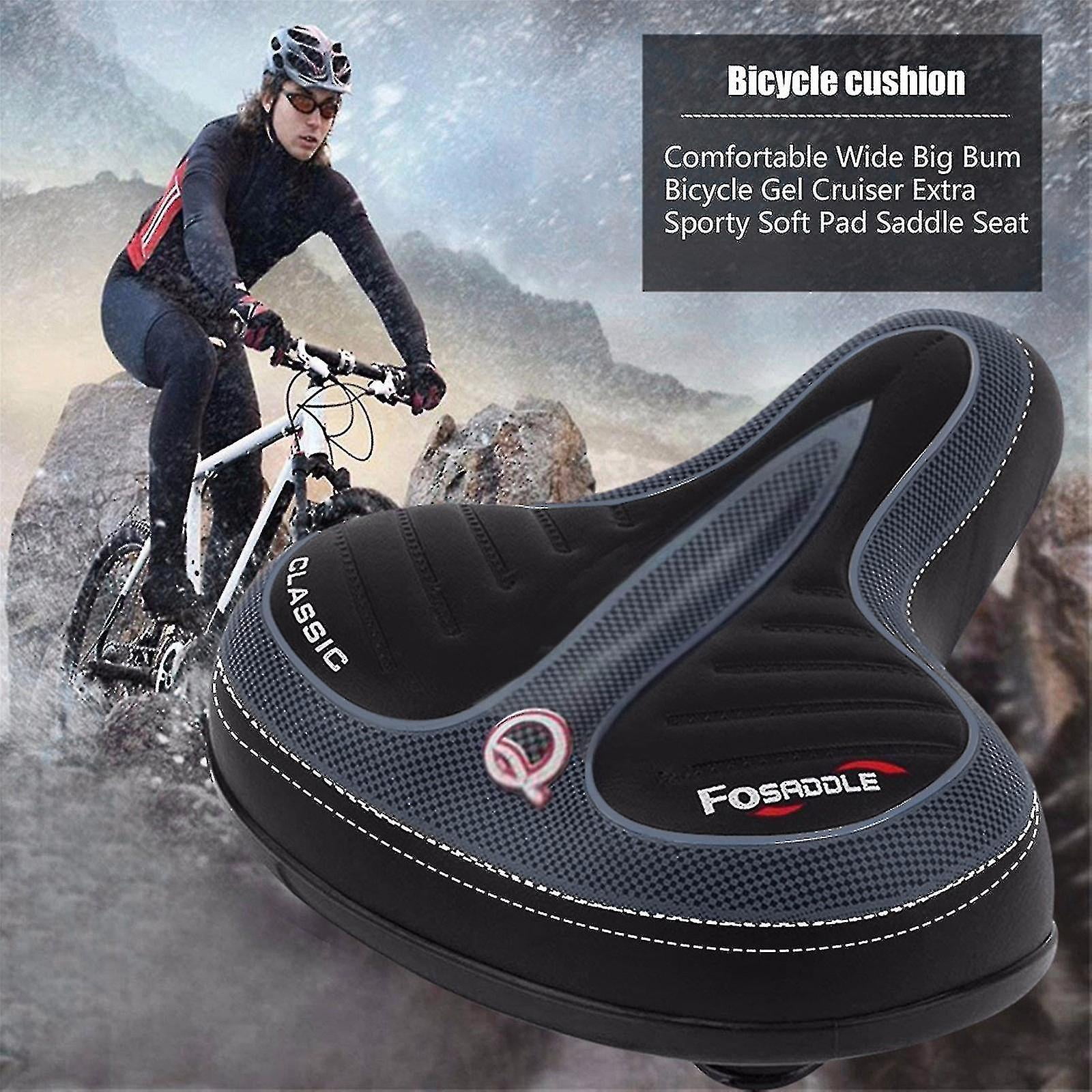 Comfortable Wide Big Bum Bike Bicycle Gel Cruiser Extra Sporty Soft Pad Saddle Walmart