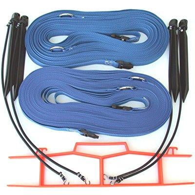 home court volleyball non-adjustable sand boundary web, blue,