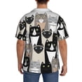 thumbnail image 5 of Wukai Colors Cats Men's Casual Short-Sleeve Button Down Shirt - Lightweight Summer Dress Shirt for Daily Wear-3X-Large, 5 of 7