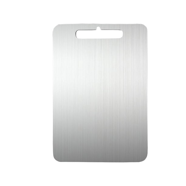 Tabla de cortar de acero inoxidable cuadrada moderna, bloque para cortar frutas para la cocina del hogar