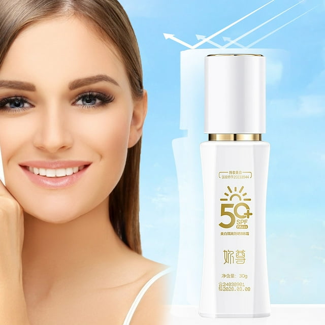 Fiudx Ofertas Del Día Corrector Natural, tono Uniforme, Sin Polvo De Tarjeta, Blanqueamiento Y Base Líquida De Protección Solar