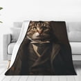 thumbnail image 1 of Fotbe Victorian Gentle Cat Manta de Franela Acolchonada con Estampado, Súper Suave y Esponjosa, Extra Grande para Sofá, Cama, Uso Todo el Año-40"x30", 1 of 7