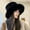 black, variant on High-grade faux fur mink fur fluffy fisherman hat lady style big head circumference plush hat winter warm pullover hat-black-Fisherman hat