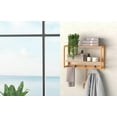 thumbnail image 3 of Closetmaid 10000-02529 Bamboo 24" Wide Wall Mounted Display Shelf - Brown, 3 of 5