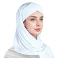 thumbnail image 2 of Women Hat Ruffle Cancer Chemo Turban Wrap Cap Scarf Shawl Plaid Scarves Bulk, 2 of 3