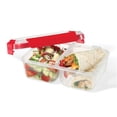 thumbnail image 2 of LocknLock - Ensemble de 2 Contenants Repas Divisés EasyLuch, Capacité de 946 ml, Rouge, 2 of 4