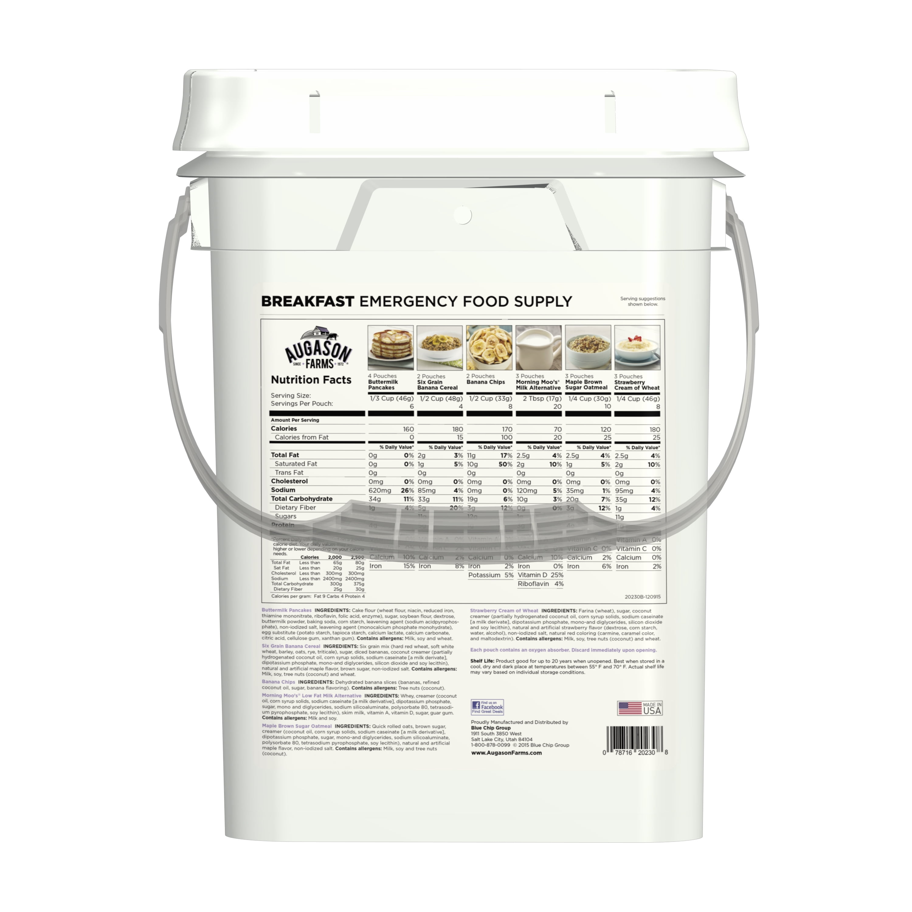 (2 pack) Augason Farms Breakfast Emergency Food Supply, 6 Varieties