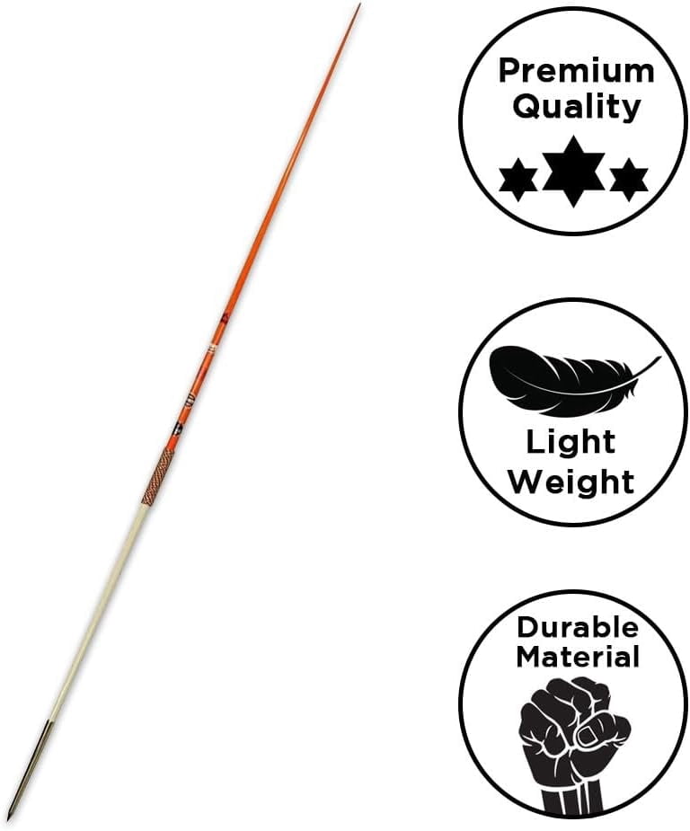 Premium Aluminum Javelin for Track & Field, Competition, and Training, NCAA & IAAF Approved, 300GM, 35?65M, Color May Vary