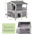 thumbnail image 3 of Aivituvin Outdoor Cat House Weatherproof, Feral Kitty House Cats Enclosure with Balcony, Wooden Kitty Shelter Waterproof, 3 of 7