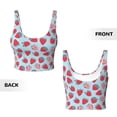 thumbnail image 5 of Lsque Strawberries Printed Women'S Sports Bra, Compression, Moisture Wicking, High-Impact Sports Bra For Women,Supportive sports bra-Small, 5 of 9