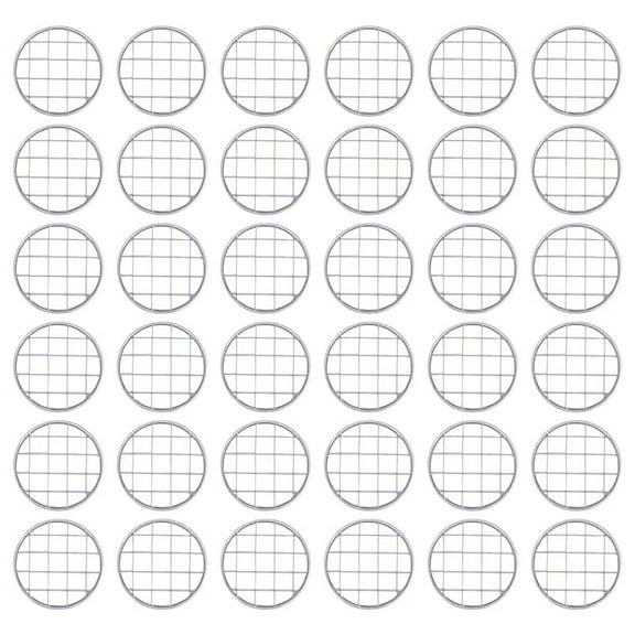 30 Pieces Flower Jar Flower Lid Floral Frog Vase Insert Canning Jar Insert Jar Lid with Square Grids,70mm