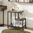 thumbnail image 4 of Costway 1 PCS Table d'Appoint Moderne en Forme de G pour la Maison Table d'Appoint à 3 Niveaux avec Étagères de Rangement Table d'Accent Gris, 4 of 10