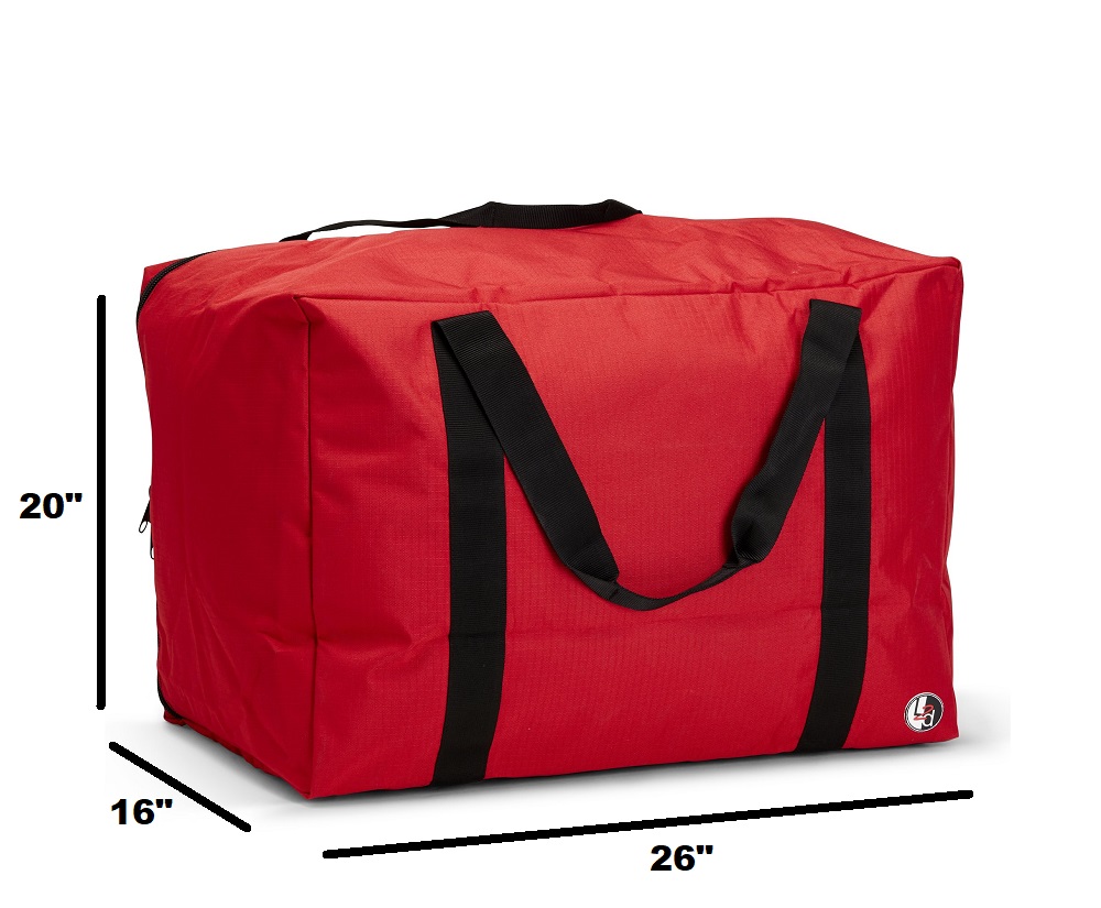 LINE2design Firefighter Gear Bag with Water Resistant Outer Fabric for Unisex - Red