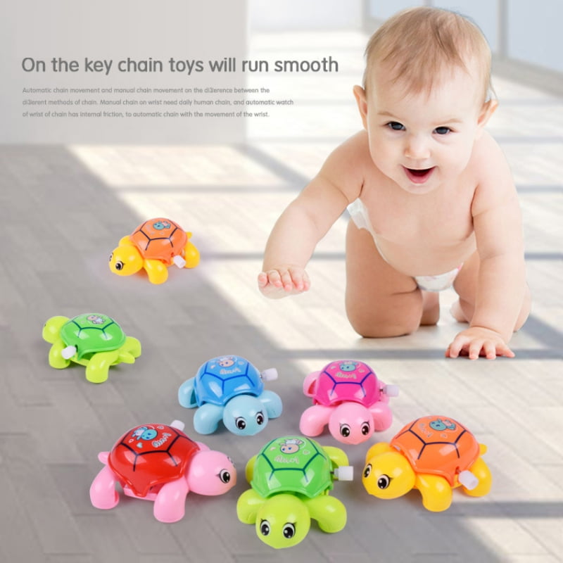 5 Pack Baby Wind Up Toys Turtle Bathtub Toys for Toddlers Eco-Friendly Material(Random color)