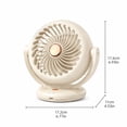 thumbnail image 2 of Desk Fan, Portable Electric Table Desktop Air Circulator Fans, Small but Powerful with Type C 180° Adjustable Tilt for Cooling Home Dorm Office Bedroom Bathroom Kitchen, 2 of 6