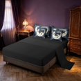 thumbnail image 3 of Manfei Retro Dragon Animals 7-Piece Twin Bedding,Vintage Starry Sky Bedding Comforter Set,Blue Gray,Black Reversible, 3 of 6