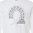 thumbnail image 4 of Inktastic Lung Cancer Awareness Rainbow Ribbon with Hearts Long Sleeve T-Shirt, 4 of 5