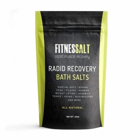 Midwest Sea Salt Company FITNESSALT Rapid Recovery Bath Salts - 24oz - Helps Ease Muscle Aches & Pains