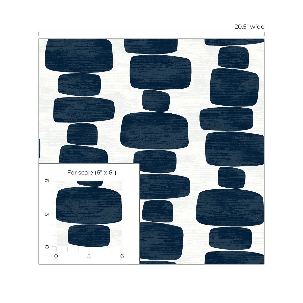 Stacy Garcia Home Blue Stripe Block Geometric Peel and Stick Wallpaper - 20.5 in. W. x 18 ft. L. Roll