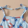 thumbnail image 5 of Splozh Newborn Fourth of July Outfits Girl 12 18 24 Months 2T3T4T5T Bow Romper Overall Infant Baby 4th of July Red White Blue Clothes,Blue,4-5 Years, 5 of 7
