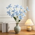 thumbnail image 7 of AOMXGD 5 Colors Oil Painting Style Artificial Flame Orchid Silk Flowers Faux Floral Stems For Wedding Arch Home Vase Decor Window Display Bouquet DIY, 7 of 7