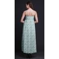 thumbnail image 3 of Bimba Robe Longue Chic Imprimée Teinture sur Nœuds pour Femmes Boho Été Maxi Plage - Très Petit, 3 of 5