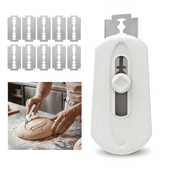 Bread Lame Extractable Magnetic Dough Scoring Tool with 10 Razor Blades for Sourdough Bread Baking