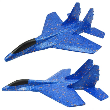 MEIBUTYUP Blue Foam Throwing Airplane Model with for Outdoor Flying Fun
