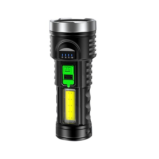 Bearachild Linterna LED OSL portátil con luz lateral COB Cuatro modos de iluminación para el hogar al aire libre Iluminación novedosa Bearachild HA015678-00