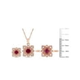thumbnail image 3 of Everly Women's Ruby and Diamond 10k Rose Gold Jewelry Set, 3 of 9