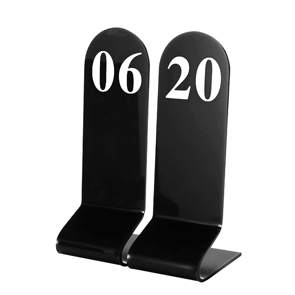 Table Numbers 1-20 Tent Style Free shipping Black w/White Numbers 
