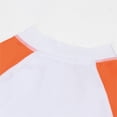 thumbnail image 3 of Arlun Boys Long Sleeve Swim Tops and Trunks Funny Print Rash Guard Comfortable Separates Swimwear Sets for Toddler Kids Swimming 3 Piece Quick-Dry Swimsuits with Cap Orange 12-13 Years, 3 of 6