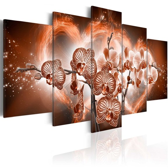 Tiptophomedecor Stretched Canvas Floral Art - Love Orchids - Stretched & Framed Ready To Hang Art