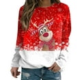 thumbnail image 1 of Femmes de Noël Sweatshirt à Manches Longues Fermeture Cardigan Imprimé Pull de Mode Mi Longueur Veste Col Rond Chaud Pull Vacances Noël Outwear, 1 of 6